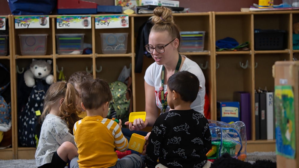 Teacher with Students