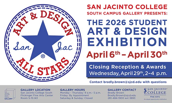 San Jac All-Stars: 2026 Student Art & Design Exhibition