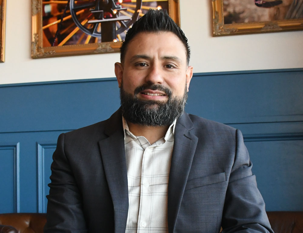 Entrepreneur working on a tablet