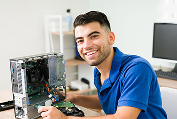 Network Administration student with instructor